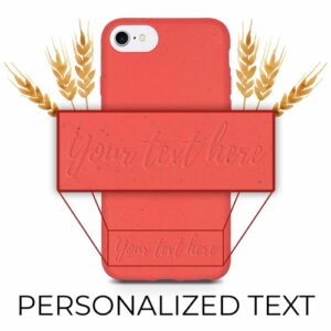 Capa de telemóvel personalizada biodegradável - Vermelha